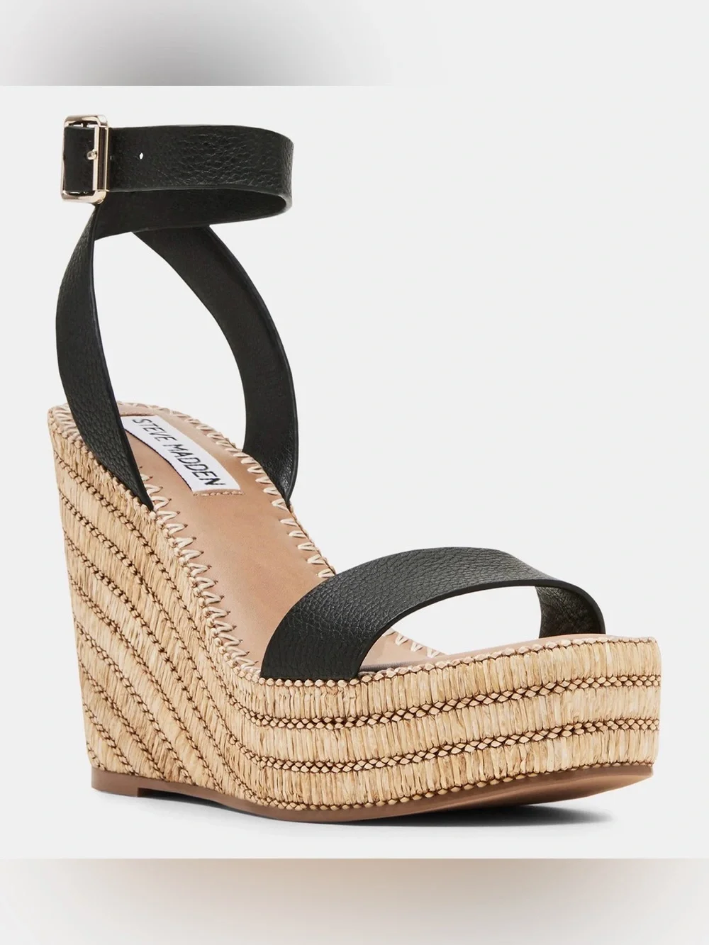 Steve Madden Cassie Raffia Wedge Sandals